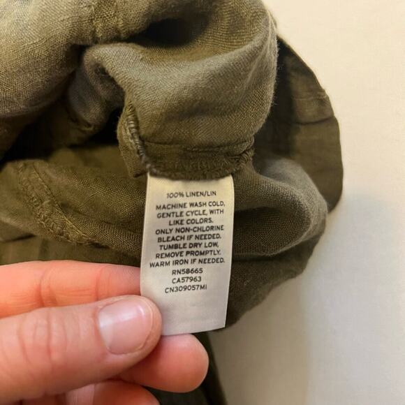 Caslon dark green linen utility zip up jacket XS - Picture 8 of 9